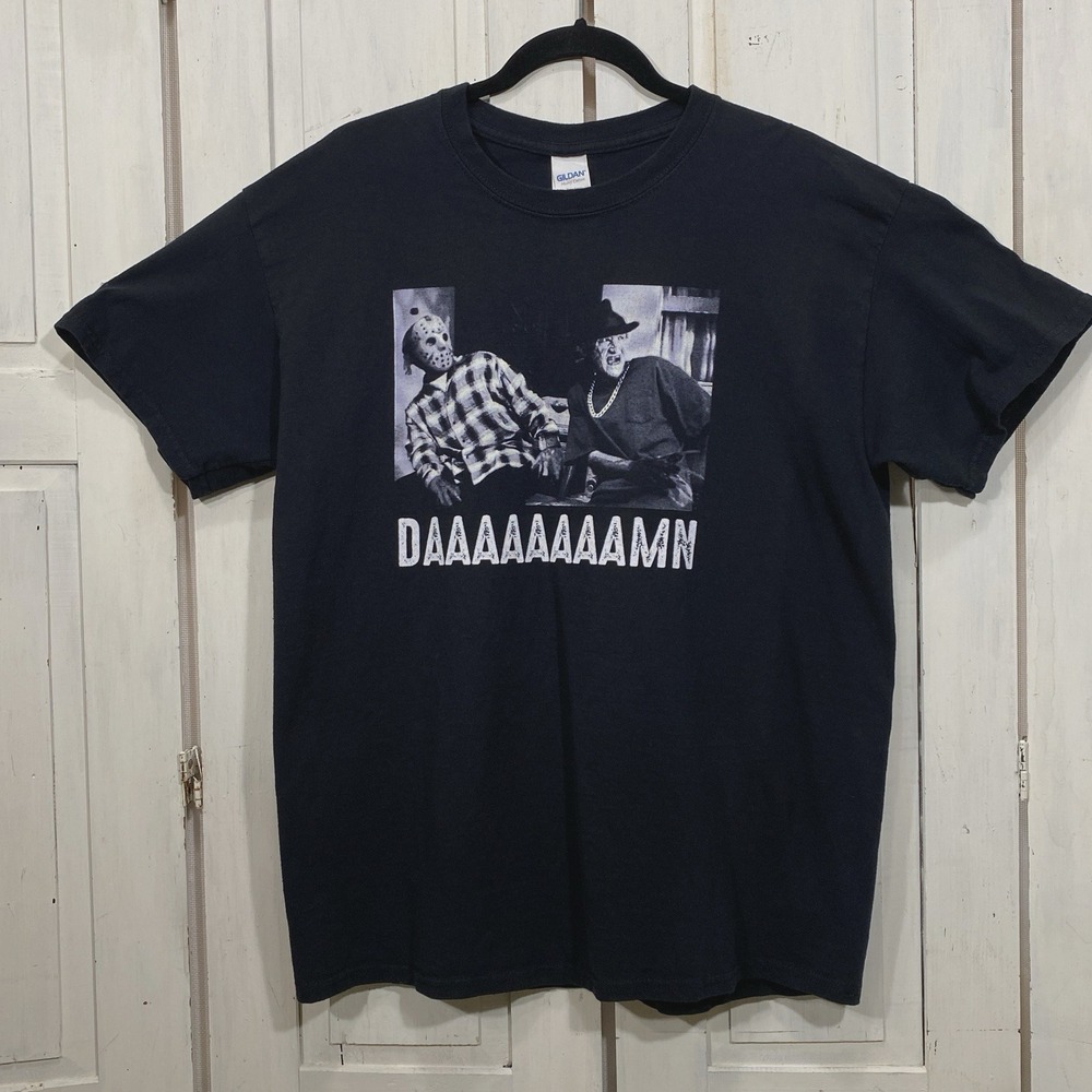 Jason Voorhees and Freddy Krueger as Craig Smokey T-Shirt Size L Horror Comedy